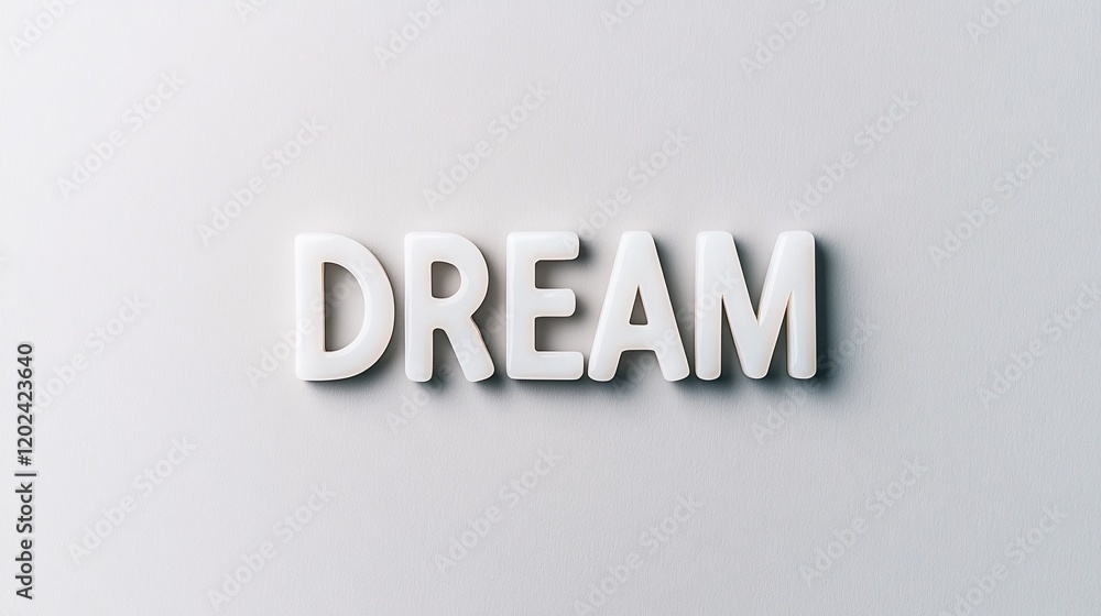 Dream Text on Plain Background Dream Text on Plain Background
