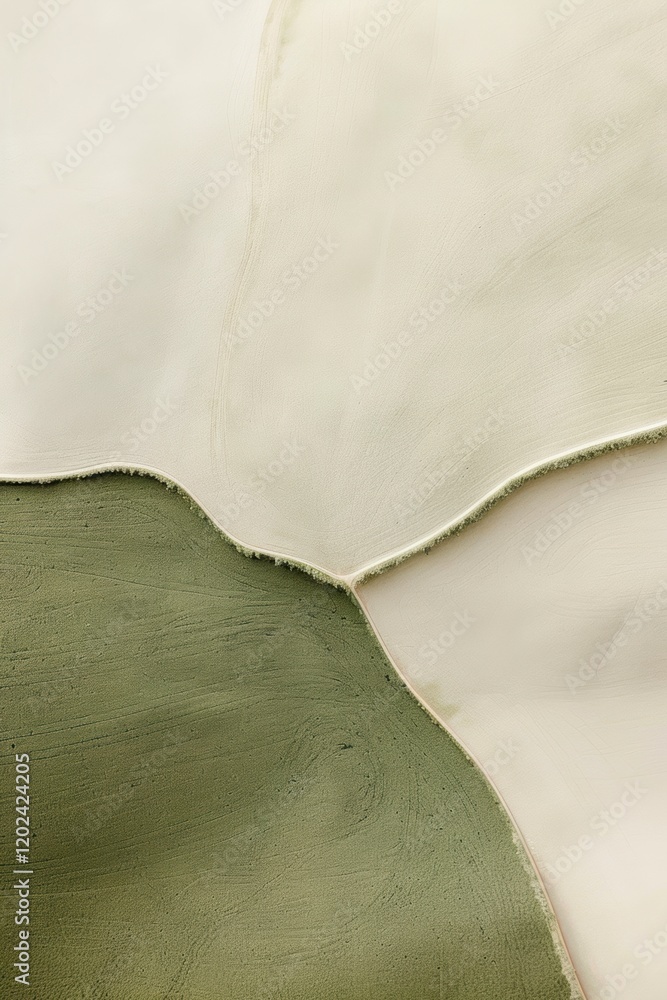 Abstract aerial view of farmland with green and beige textured sectionsAesthetic Faceless digital marketing content for instagram and pinterest