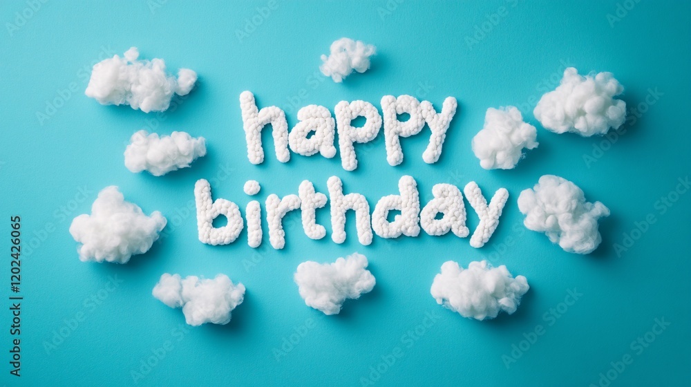 Fototapeta premium Happy Birthday Celebration Text