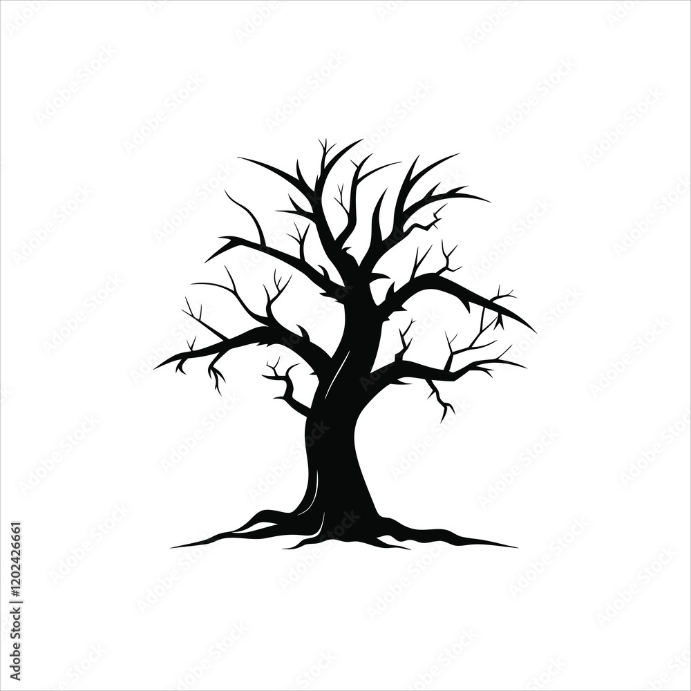 Decayed Tree Silhouette Vector Art Collection Decayed Tree Silhouette Vector Art Collection