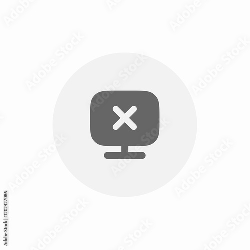 delete computer icon sign vector