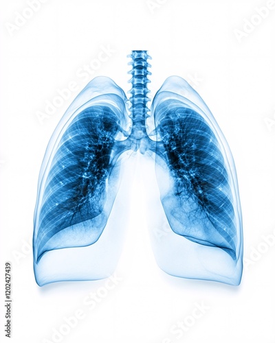 Medical X-ray of human lungs