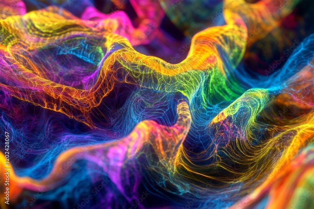 Abstract Colorful Waves of Light and Energy Abstract Colorful Waves of Light and Energy