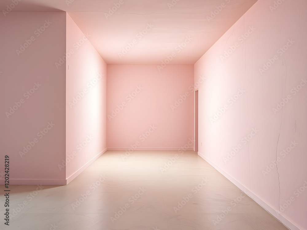 Fototapeta premium pastel colored liminal space, 3d render