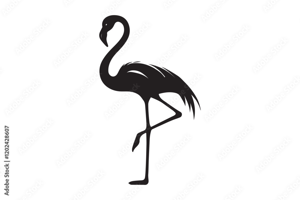 Obraz premium flamingo silhouette