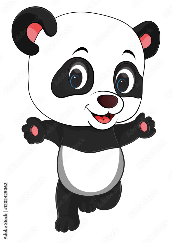 Obraz premium panda Baby Run