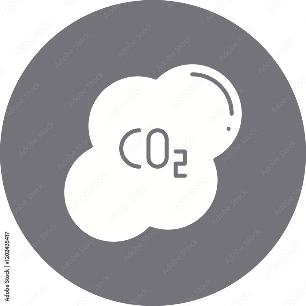 Carbon Dioxide Gas icon single vector illustration Carbon Dioxide Gas icon single vector illustration
