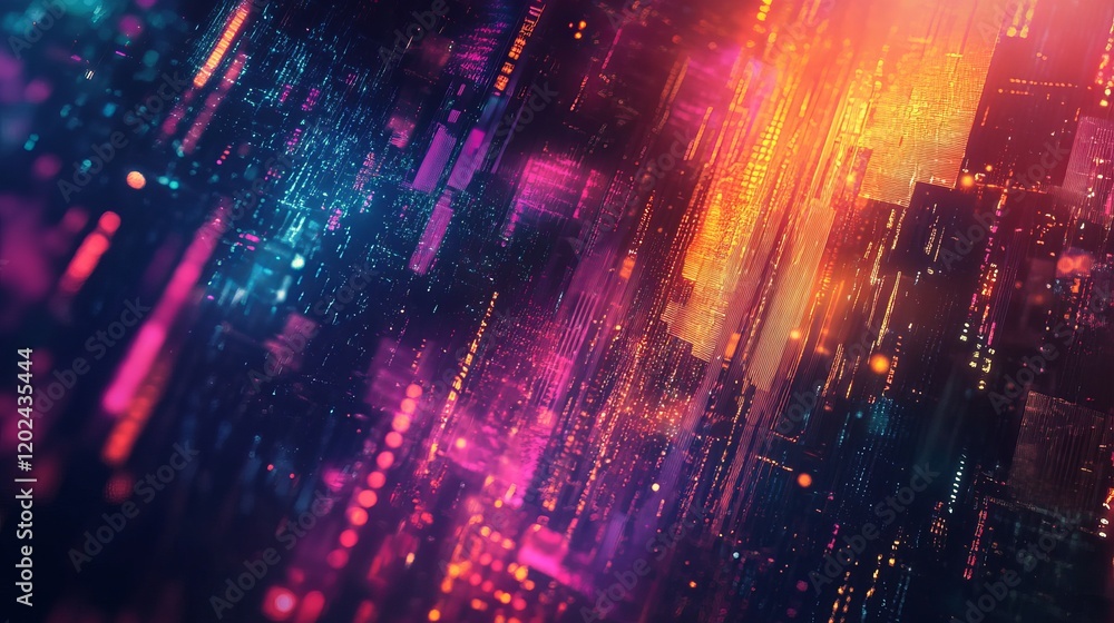 Abstract Futuristic Data Network Background