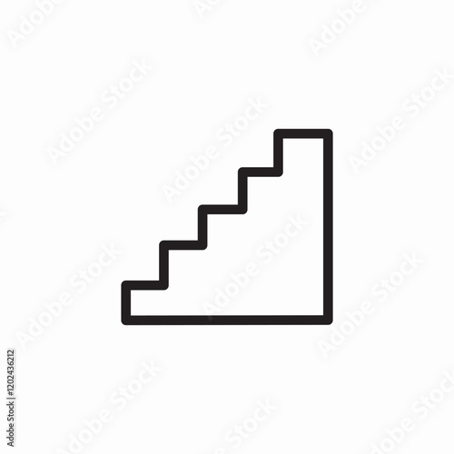 stair steps icon sign vector