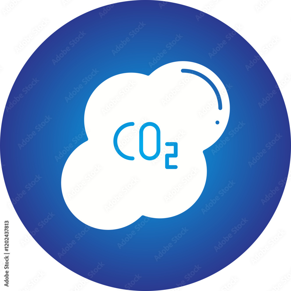 Carbon Dioxide Gas icon single vector illustration Carbon Dioxide Gas icon single vector illustration