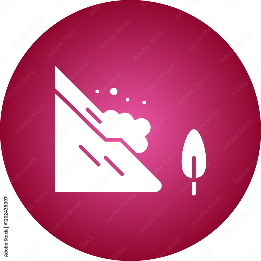 Snow Avalanche icon single vector illustration Snow Avalanche icon single vector illustration