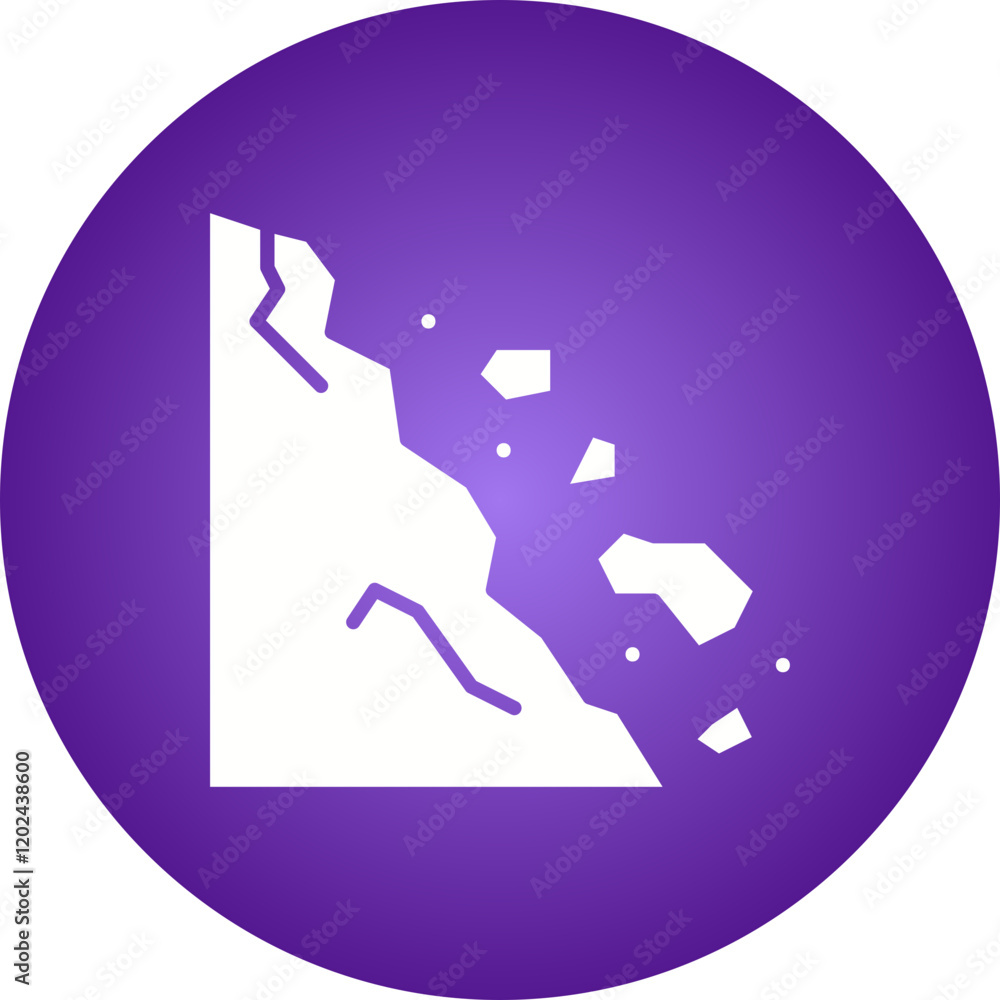 Rocks Falling icon single vector illustration Rocks Falling icon single vector illustration