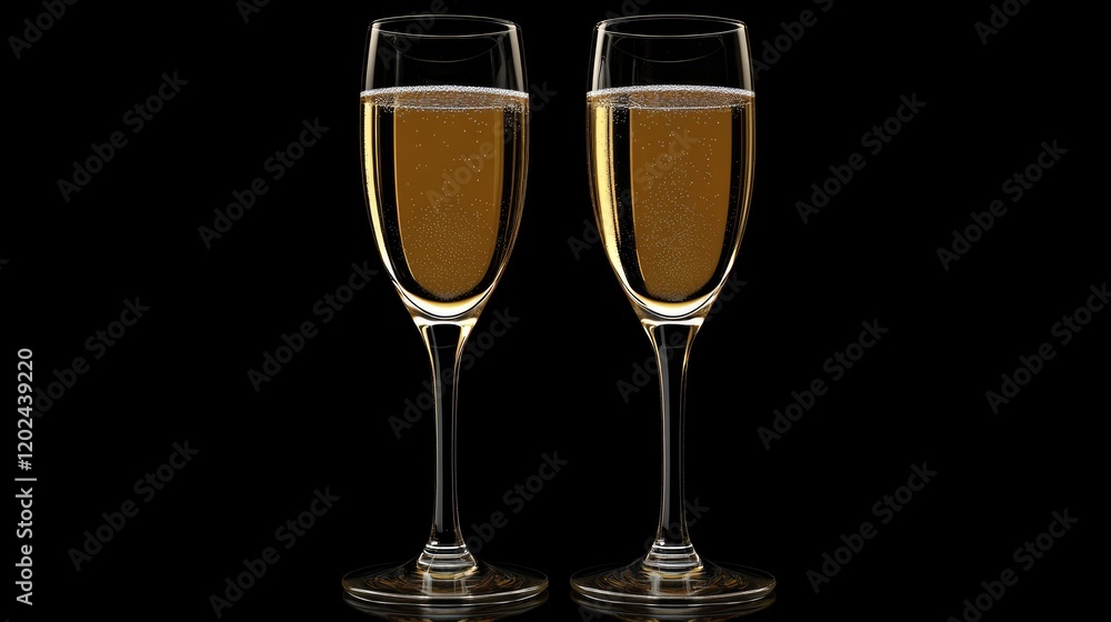 Clink champagne glasses to celebrate the festival, dicut, file, isolated on background. Clink champagne glasses to celebrate the festival, dicut, file, isolated on background.