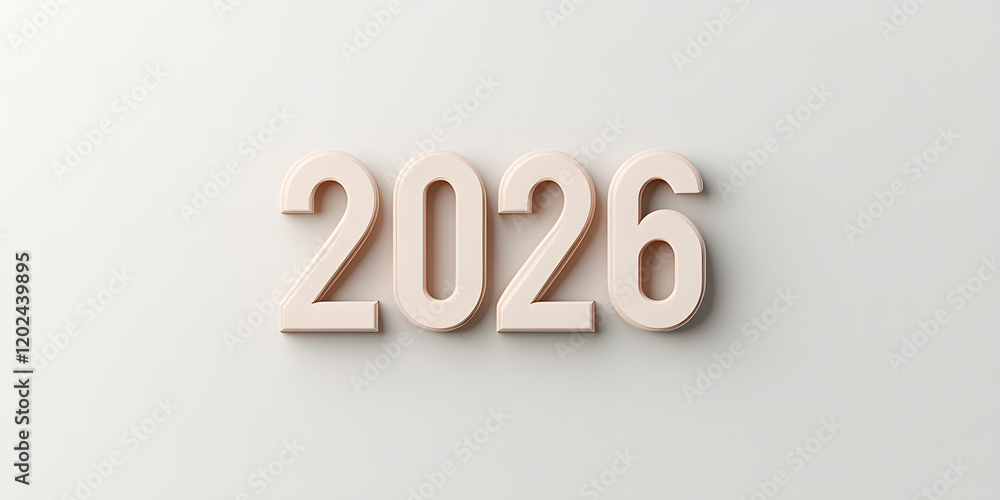 The year 2026 represented in a minimalist design. Perfect for calendars, planners, or new year's related projects. The year 2026 represented in a minimalist design. Perfect for calendars, planners, or new year's related projects.