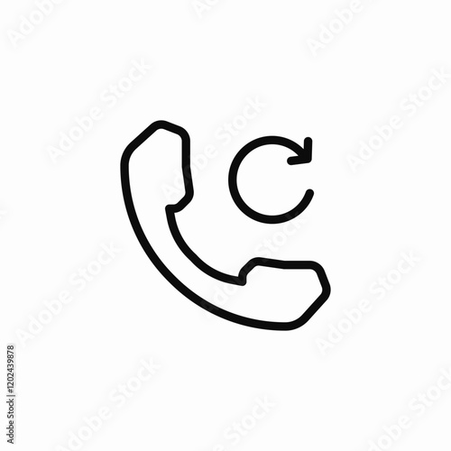 phone recall icon sign vector