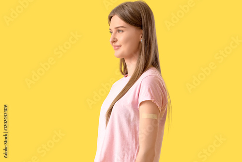 Young woman with applied me...