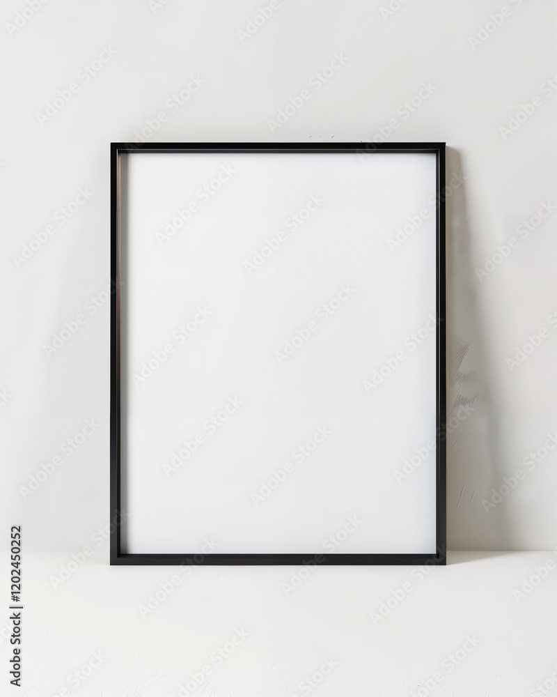 Blank canvas waiting for creativity and expression in a modern minimalist setting Blank canvas waiting for creativity and expression in a modern minimalist setting