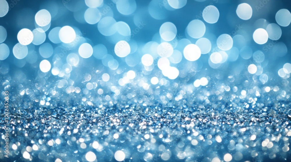 Abstract blue glitter bokeh background. Abstract blue glitter bokeh background.