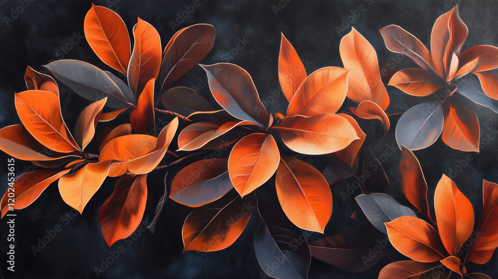 Dark foliage, like magnolia leaves, to create contrast and depth. Dark foliage, like magnolia leaves, to create contrast and depth.