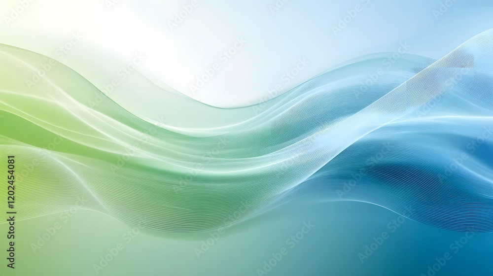 Abstract Green Blue Wave Pattern Design Abstract Green Blue Wave Pattern Design