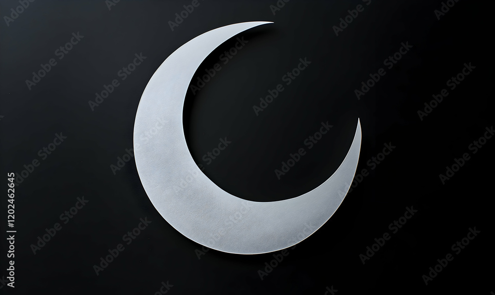Crescent Moon Minimalist Design: A Silver Gleam in the Dark Crescent Moon Minimalist Design: A Silver Gleam in the Dark