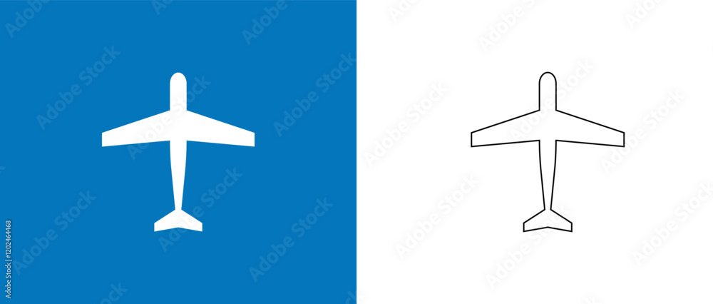 Flight Airplane Travel Icons: Vector Graphics Flight Airplane Travel Icons: Vector Graphics
