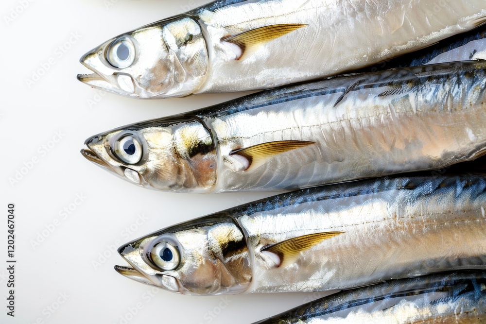 Fresh silver fish on white background Fresh silver fish on white background