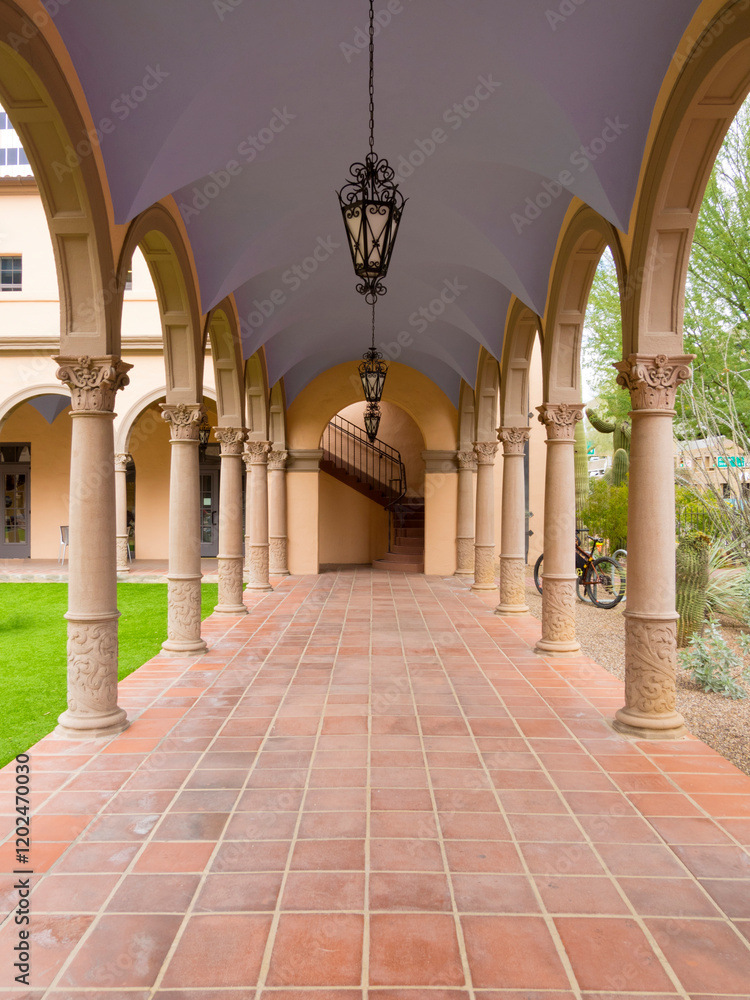 Arizona, Tucson, Pima County Courthouse, built in 1929, Main Archway