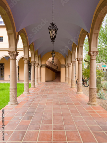 Obraz na płótnie Arizona, Tucson, Pima County Courthouse, built in 1929, Main Archway w salonie