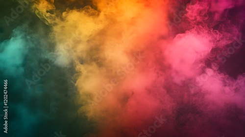 Wallpaper Mural Abstract Colorful Smoke Texture with Vibrant Hues Torontodigital.ca
