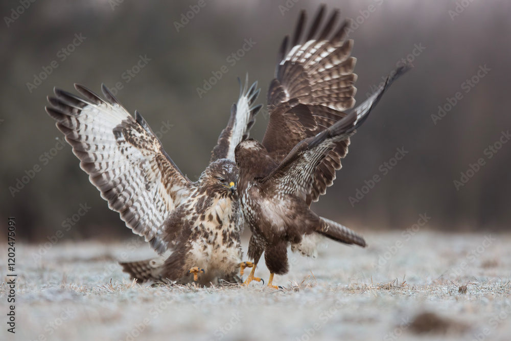 Fototapeta premium Myszołów zwyczajny, common buzzard, (Buteo buteo)