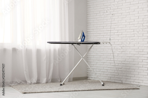 Board with electric iron ne...