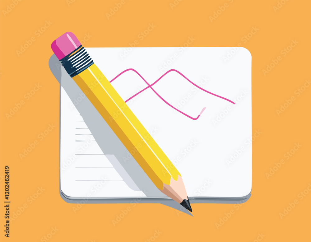 A sheet of white paper and pencil.