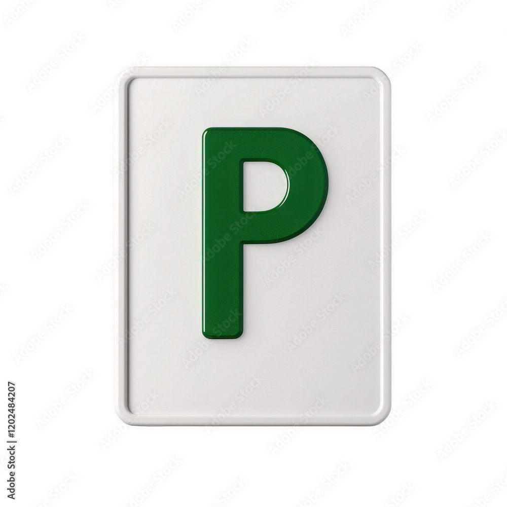A single green letter A single green letter