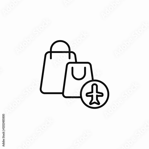 cabin luggage icon sign vector