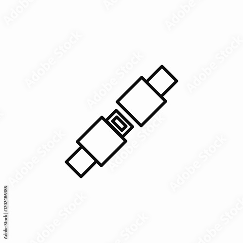 fasten seatbelt icon sign vector