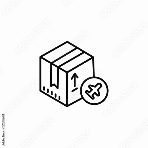 flight carrier package icon sign vector