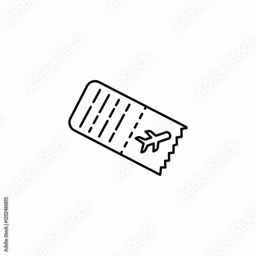 flight ticket icon sign vector