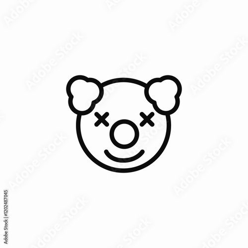 funny clown icon sign vector