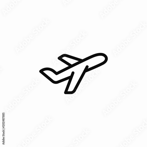 plane depart icon sign vector