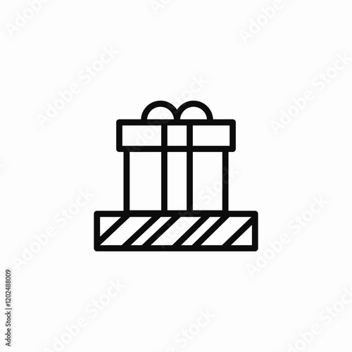 present box pile icon sign vector