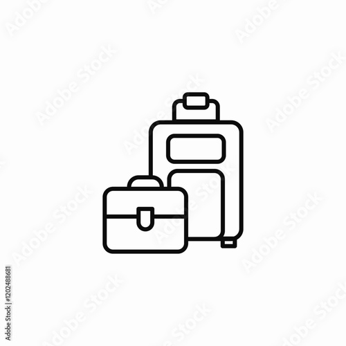 travel luggage icon sign vector