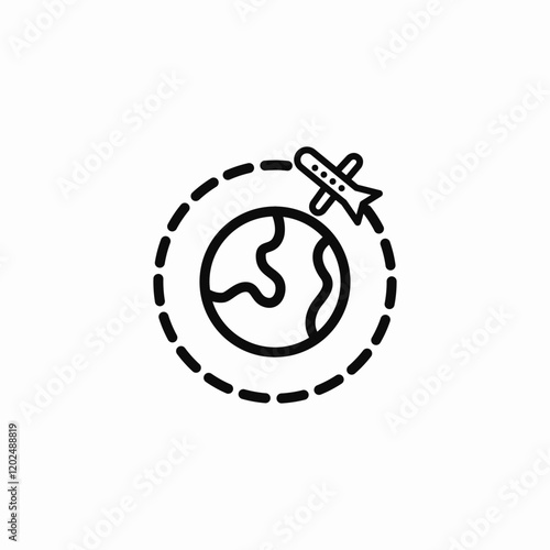 worldwide travel icon sign vector