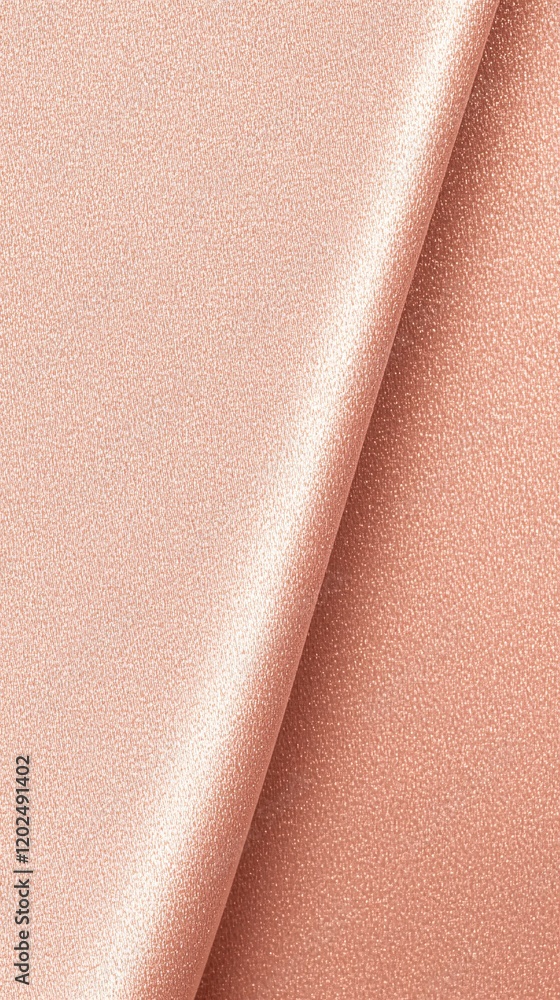 Fototapeta premium Elegant Rose Gold Fabric Texture Background, Soft Satin Drape, Luxury Textile