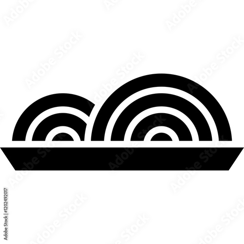 Fettucini Alfredo icon single vector illustration