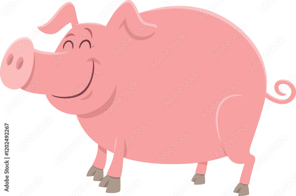 pig farm animal character cartoon illustration pig farm animal character cartoon illustration
