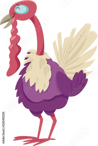funny turkey farm bird cartoon animal character