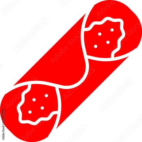 Cannoli icon single vector illustration