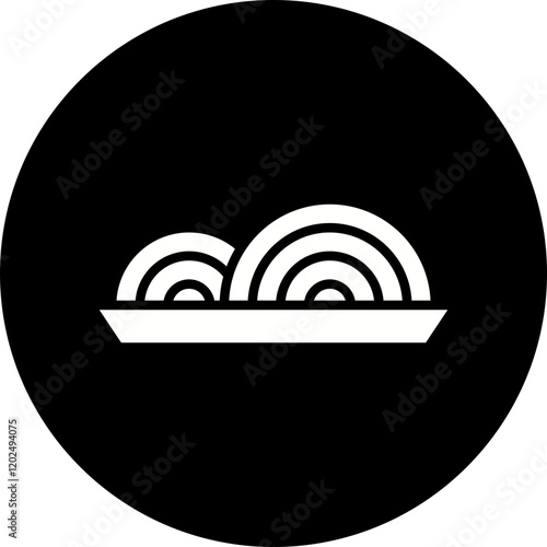 Fettucini Alfredo icon single vector illustration