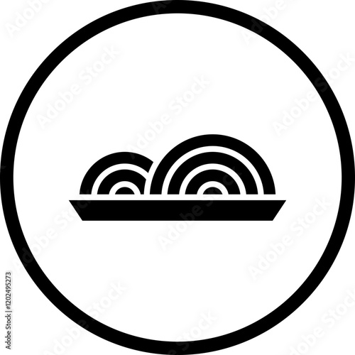 Fettucini Alfredo icon single vector illustration